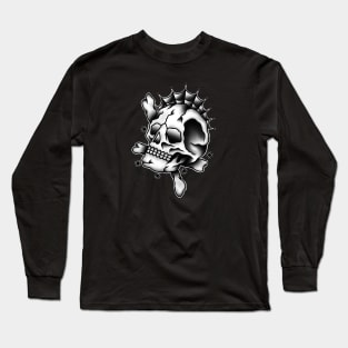 HomeSchoolTattoo Skull design Long Sleeve T-Shirt